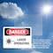 Signmission Radiation & Laser Sign, 5 in H x 7 in W, Vinyl Decal, Rectangle OS-2PACK-DS-D-57-L-1412 - alternate 4
